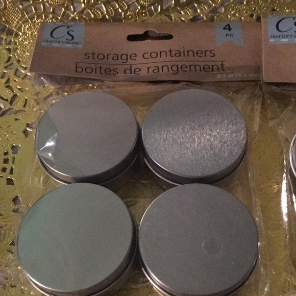 NWT Silver-tone Metal Storage Containers - Picture 2 of 3